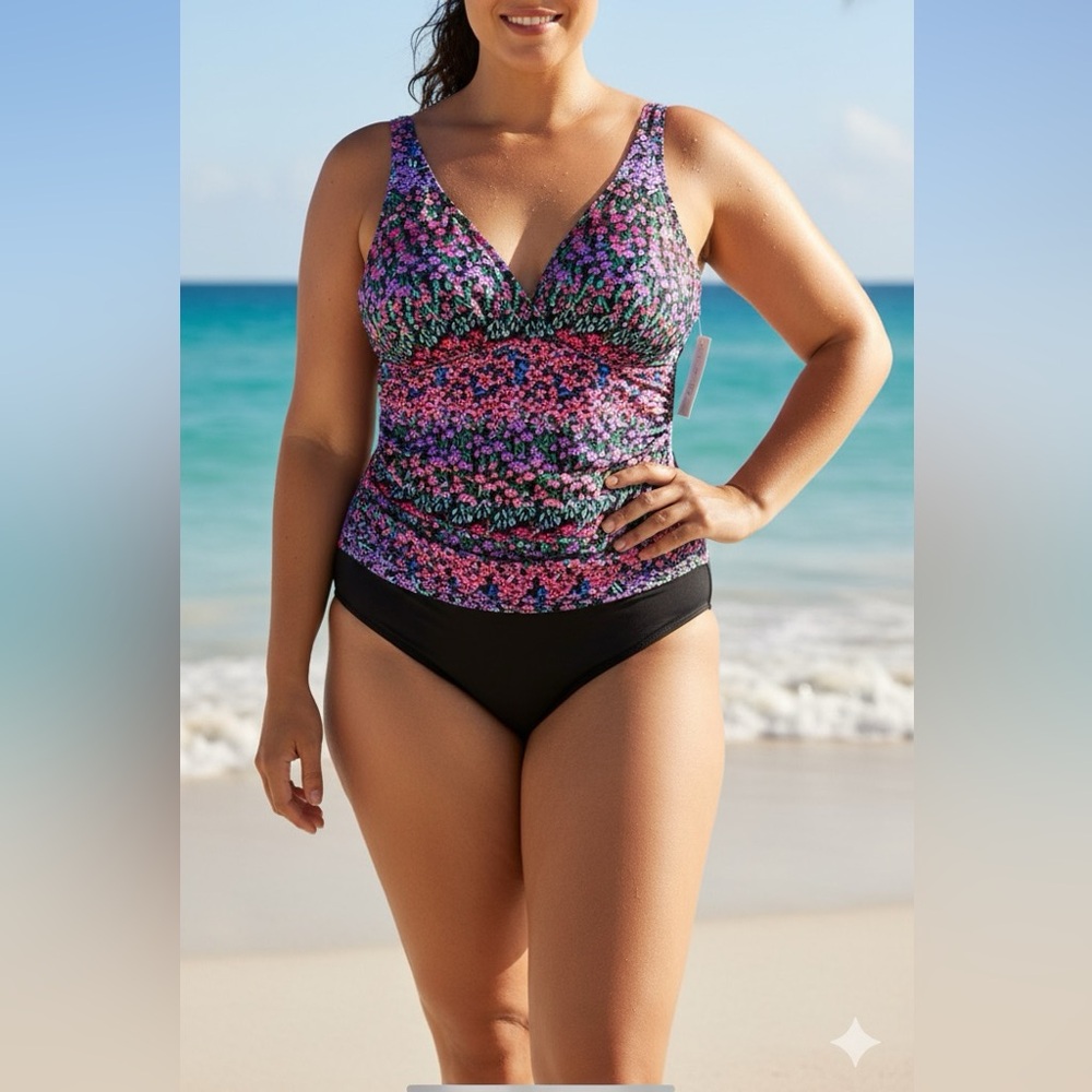NWT Floral One Piece Swimsuit Croft & Barrón